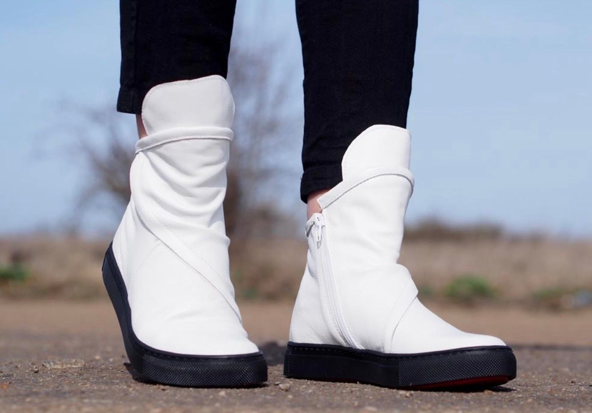 Genuine Leather White Sneaker