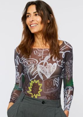 Dream In Chalk NudiTee Sheer Top