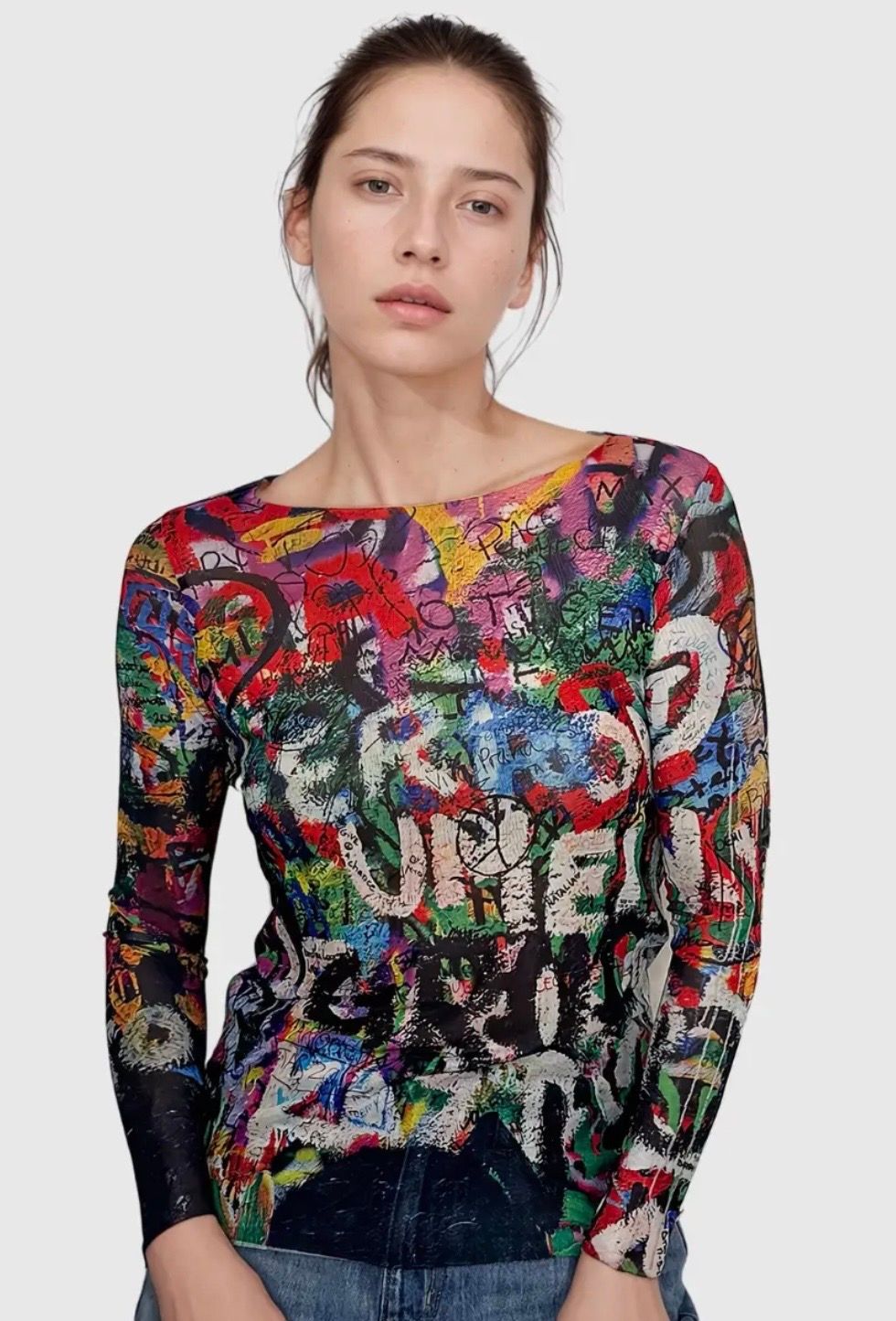 Peace &amp; Love – NudiTee Sheer Top
