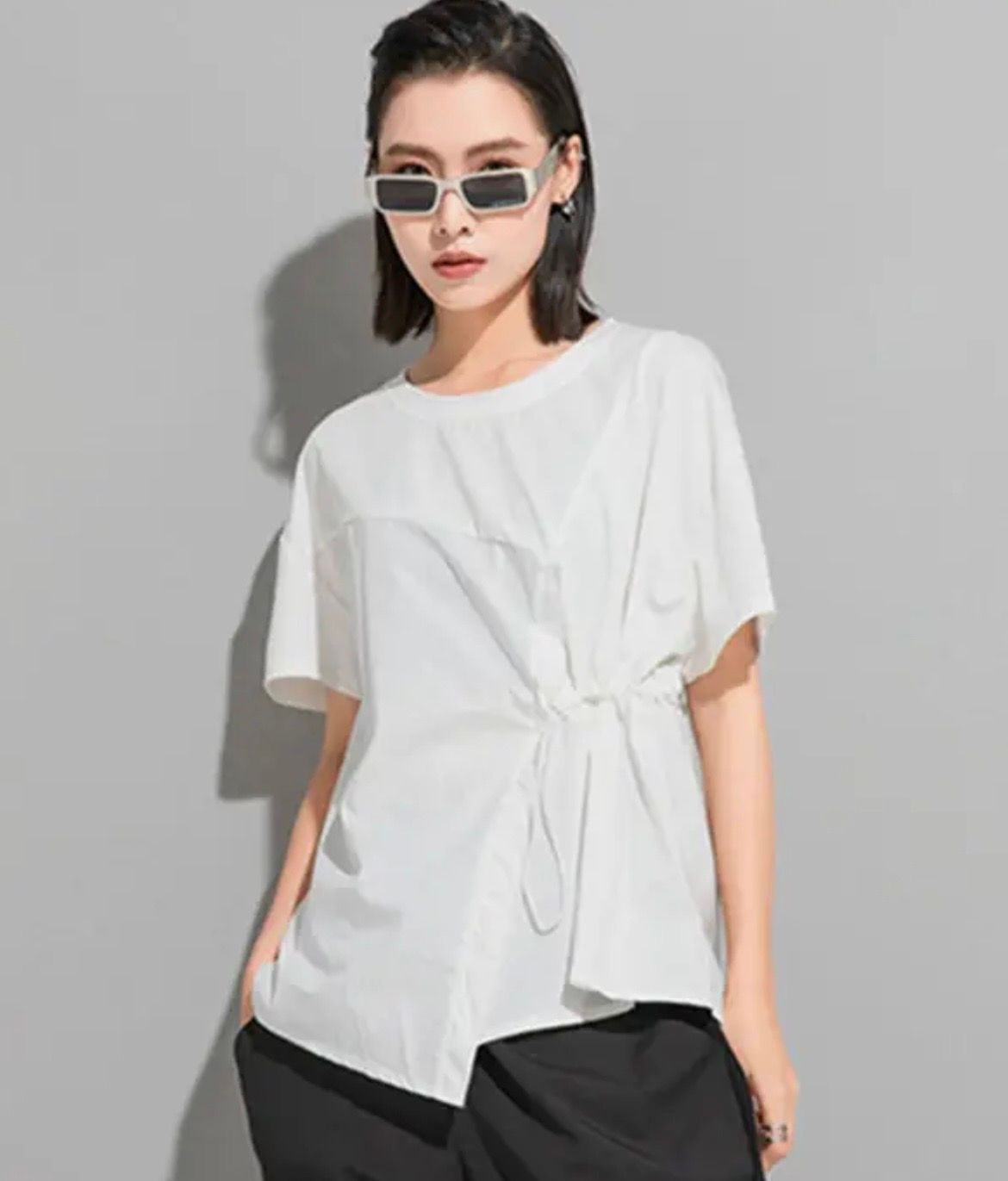 Drawstring Split Tshirt