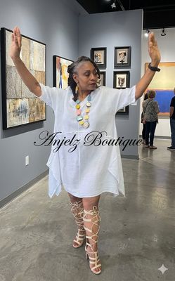 Mini Flare Linen Dress
