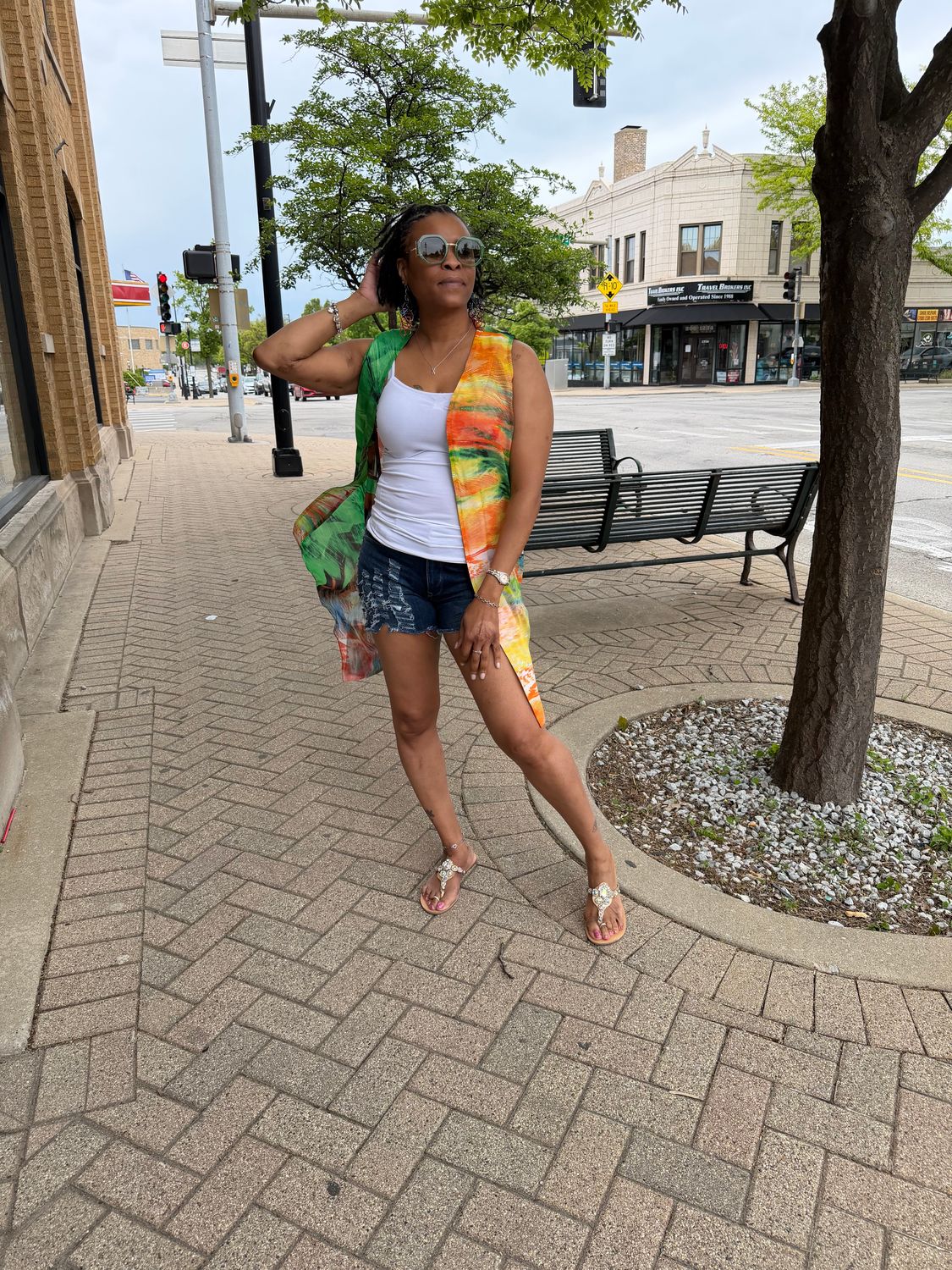 Chiffon Kimono Style Vest