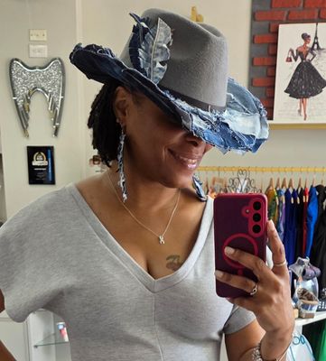 Denim Patchwork Unisex Fedora