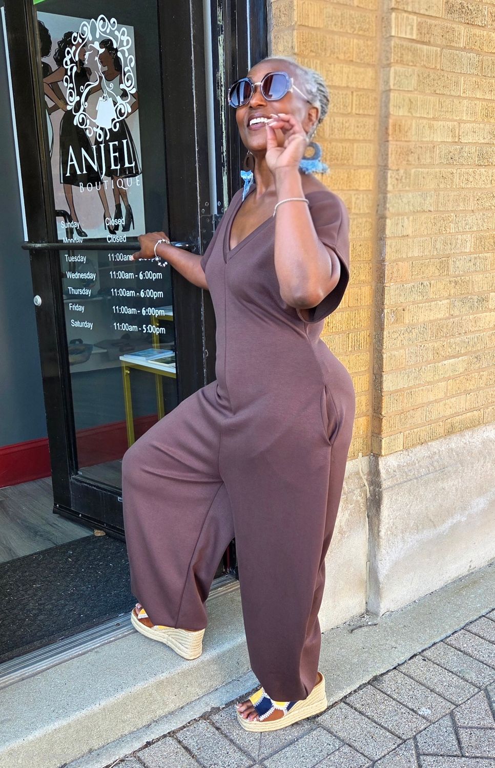 Spring Breeze Jumpsuit - Brown