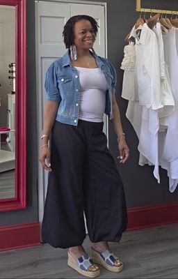 Poplin Balloon Trousers