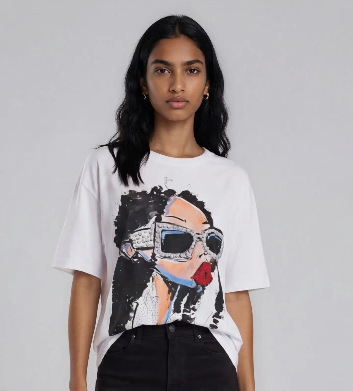 Studded Sunglasses Graphic Tee