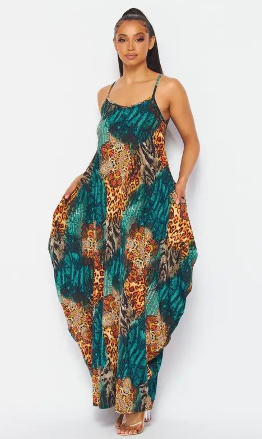 Vibrant Teal Multi Maxi