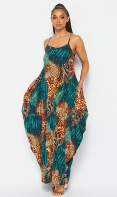 Vibrant Teal Multi Maxi