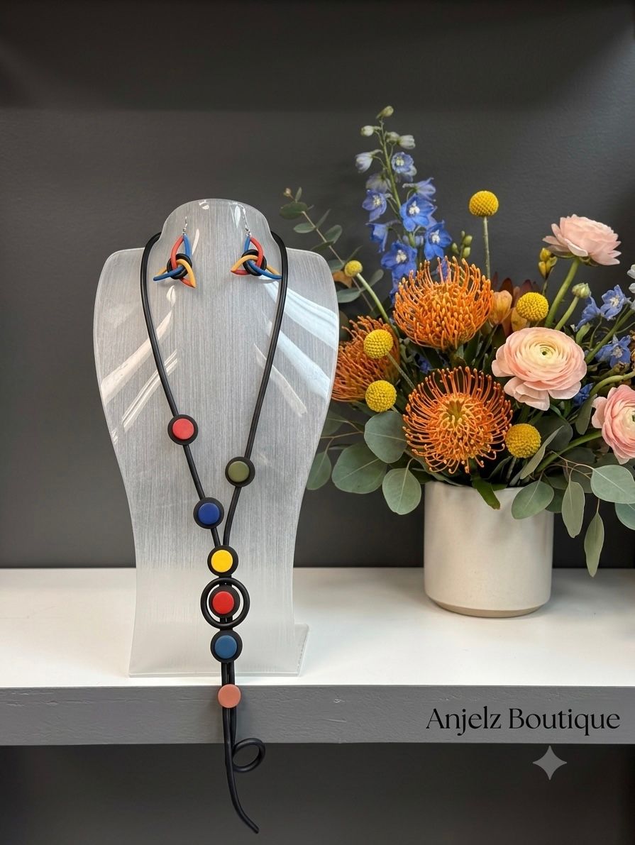 Long Pendant Wood Beads