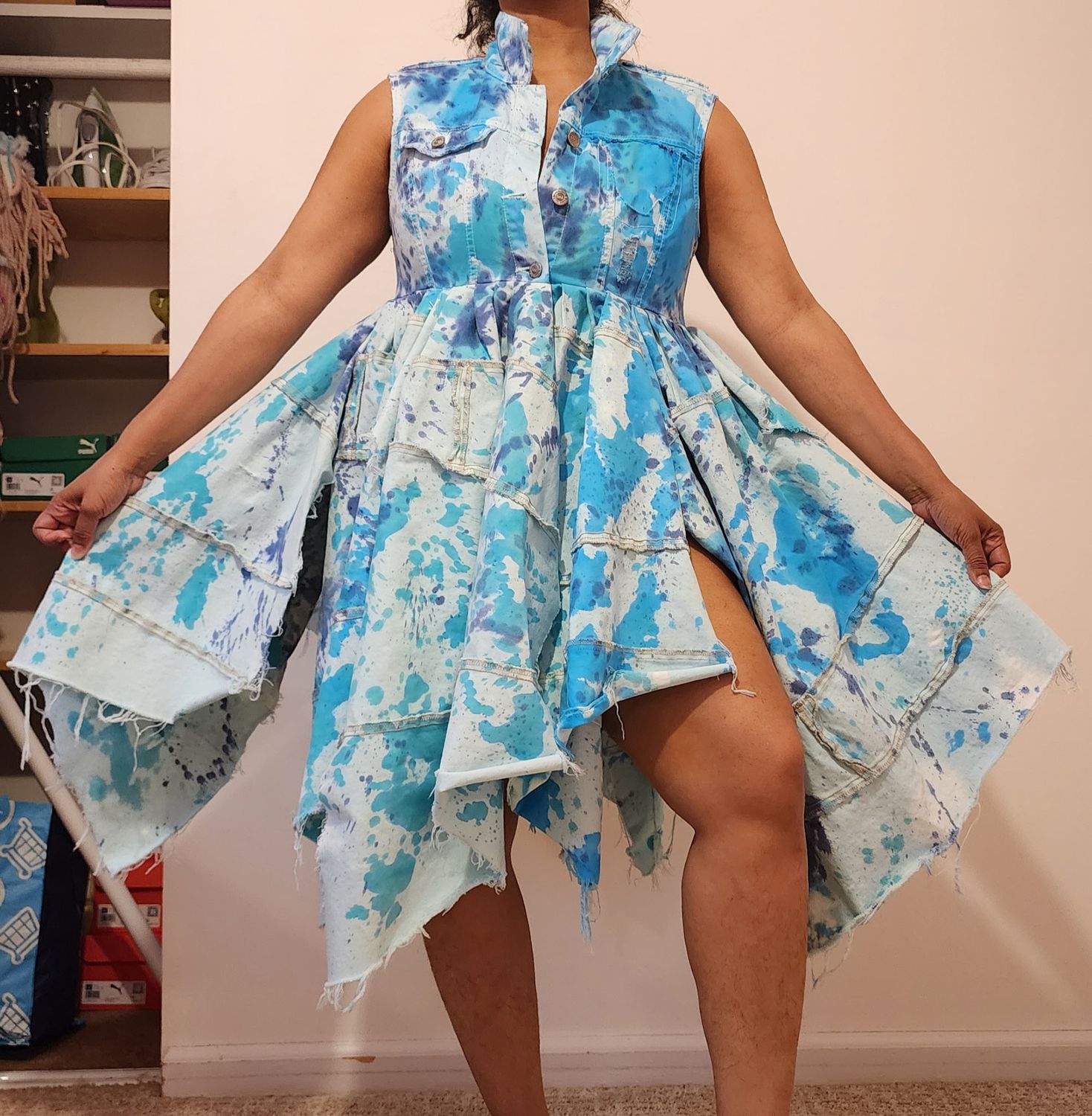 Ocean Bloom Peplum Dress