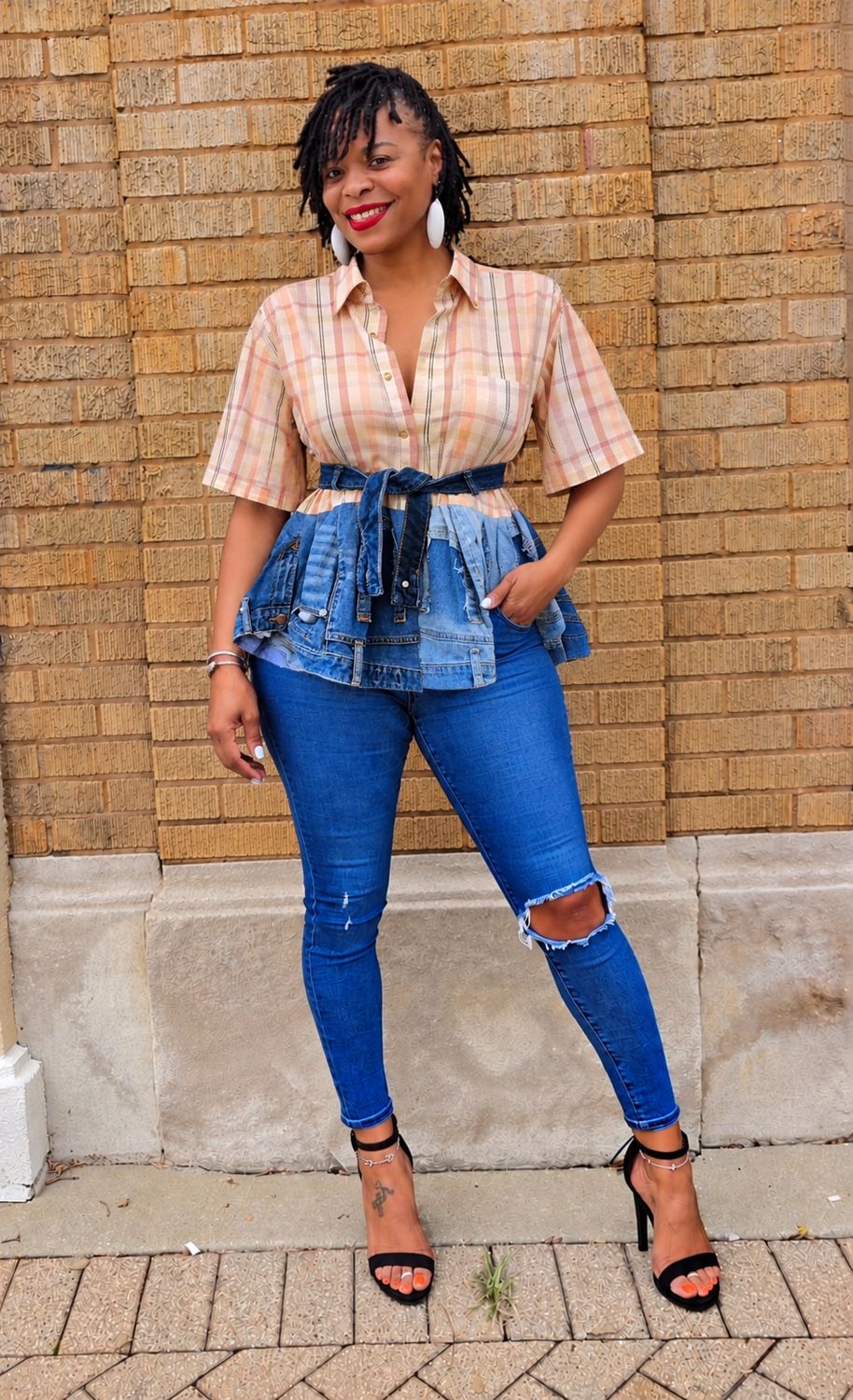 Vintage Blush Peplum