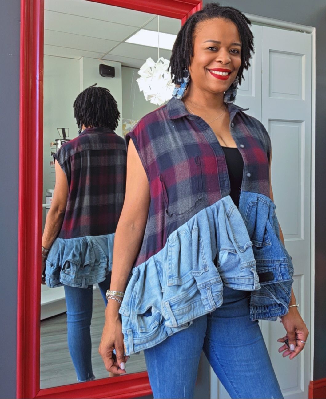 Deconstructed Plaid Peplum