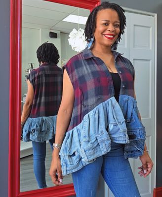 Deconstructed Plaid Peplum
