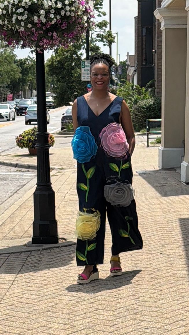 3D Poppin Floral Jumpsuit