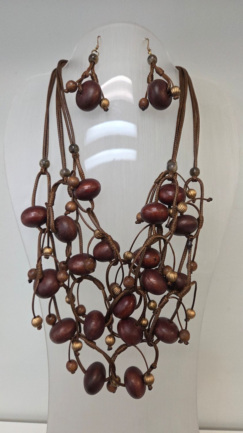 Mini Wooden Wax Necklace Set