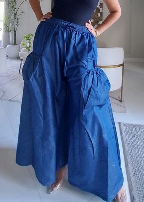 Wide Leg Denim Palazzo