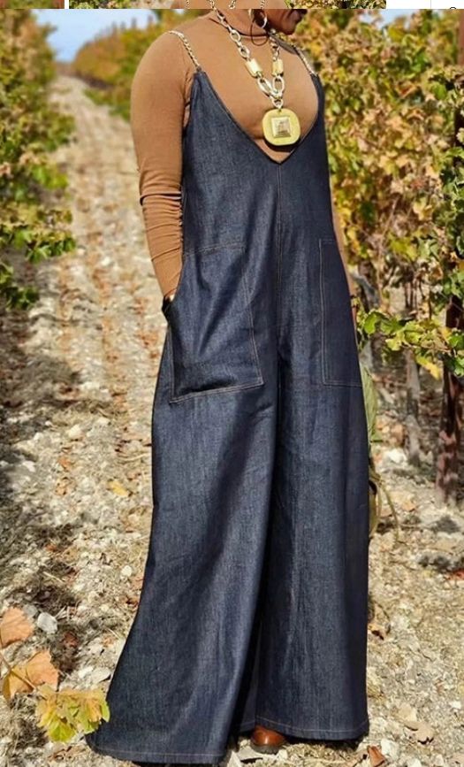 Golden Links Denim Jumpsuit