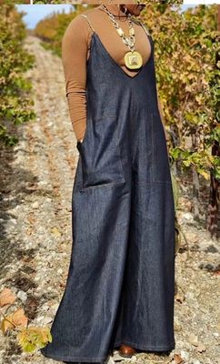 Golden Links Denim Jumpsuit