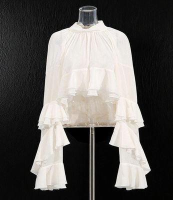 Layered Ruffled Chiffon Blouse