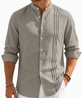 Stand Collar Casual Shirt