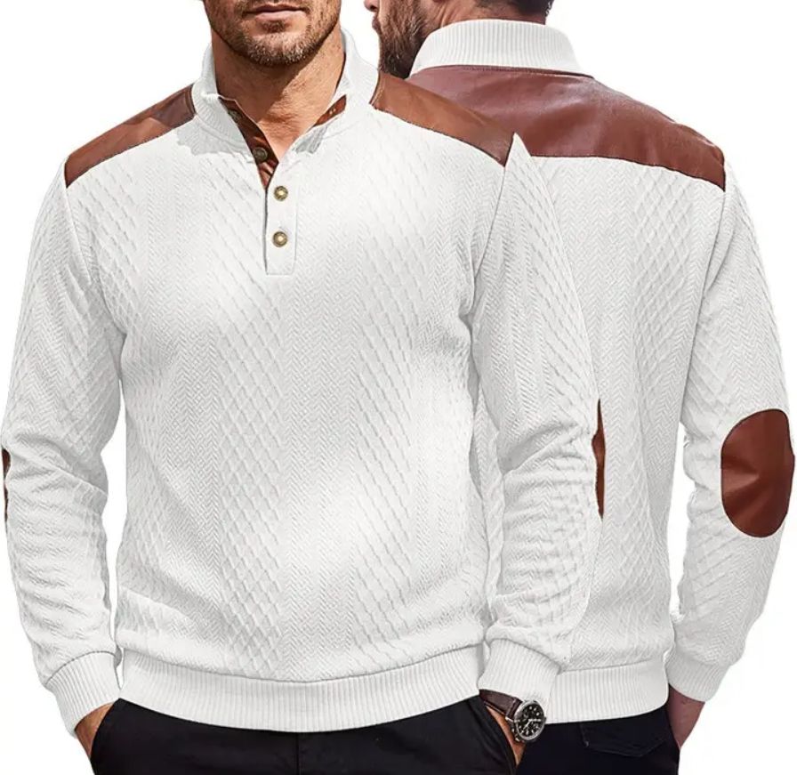 Soft Leather Like Knit Sweater