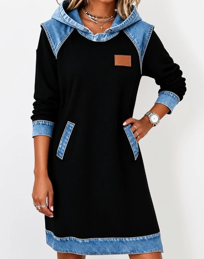 Denim Detail Dress