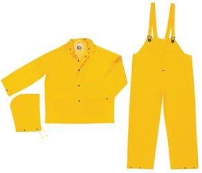 MCR Classic Series Rain Gear .35mm PVC, Yellow, 3 Piece