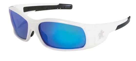 Swagger® SR1, White Frame, Blue Diamond Mirror Lens