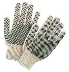 Regular Weight, Cotton/Polyester String Knit, PVC Dots on Both Sides, 20 DOZ/CS