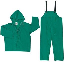 MCR Dominator FR Rain Gear .42 mm PVC, Jacket/Hood, Bib Pants, Kelly Green