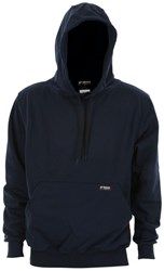 MCR FR Hoodie Pullover Sweatshirt, 100% Cotton Fleece Shell, Navy