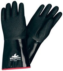 Black Jack, Black Neoprene Coated Work Glove, Multi-Dipped Rough Finish