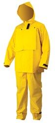 Hydoblast, .35mm PVC/Polyester L/F suit, Jacket w/attached hood & bib pants, yellow