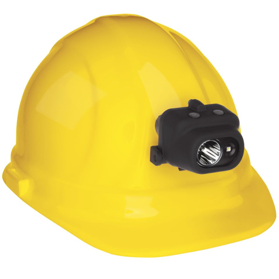 Dual-Light Headlamp w/Hard Hat Clip & Mount