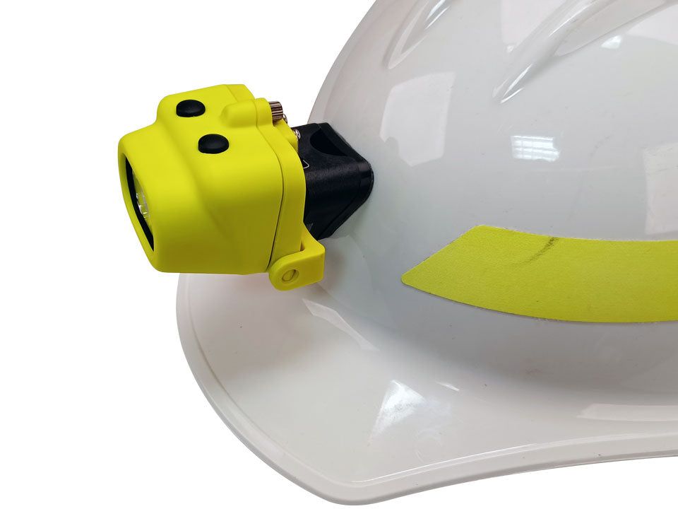 Intrinsically Safe Dual-Light Headlamp w/Hard Hat Clip & Mount