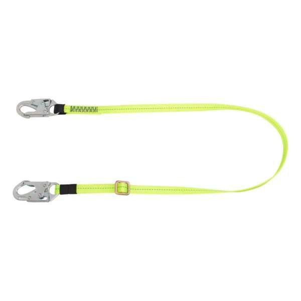 6' Single-Leg, Adjustable Web Positioning Lanyard, adjusts from 4' to 6', snap hook on each end