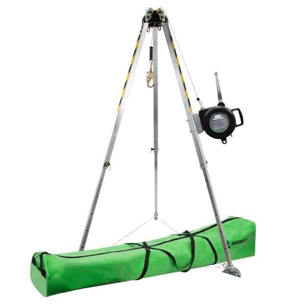SAFEWAZE 7' Adjustable Tripod Kit, 65' 3-Way