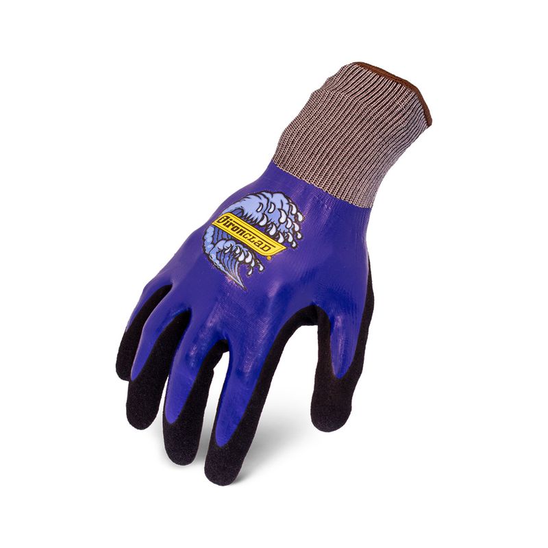 HYDRO Knit Glove, Textured Nitrile Palm, Impermeable Nitrile Base, 15-Gauge Polyester/Spandex Knit, CutA1, PER PAIR
