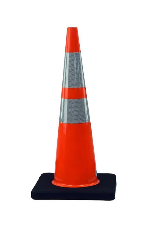Cortina Cone. DW Slim Line 28 . 5 pound. Orance. 6 and 4" Reflective Collar