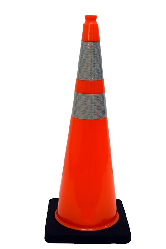 36 Cortina Orange Satety cone with 4 and b collars. 10 pound