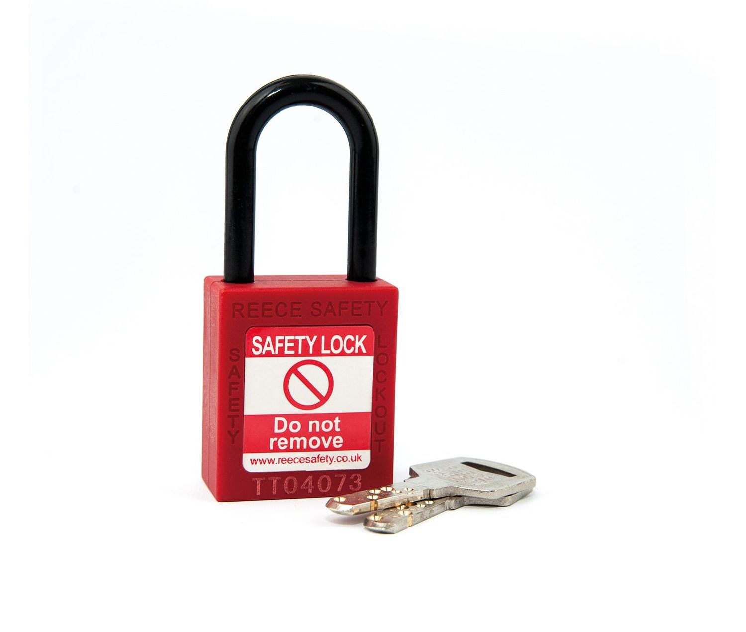 REECE Nylon Body Safety Padlock - 1-1/2" Nylon Shackle, KD, BLUE