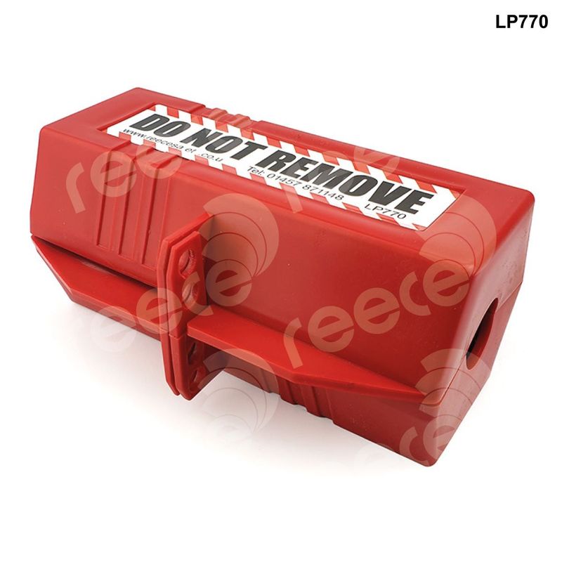 Plug Lockout, Large, Red, 80mm X 80mm X 180mm