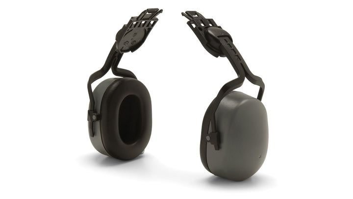 Pyramex Gray Cap Style Hard Hat Mounted EarMuff
