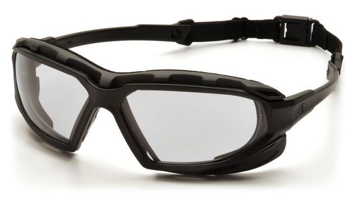 Highlander Plus, Clear H2X Anfi-Fog Lens with Black/Gray Frame, w/strap, spoggles
