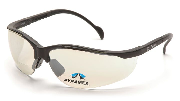 Venture II Readers - Indoor/Outdoor Mirror +2.0 Lens with Black Frame