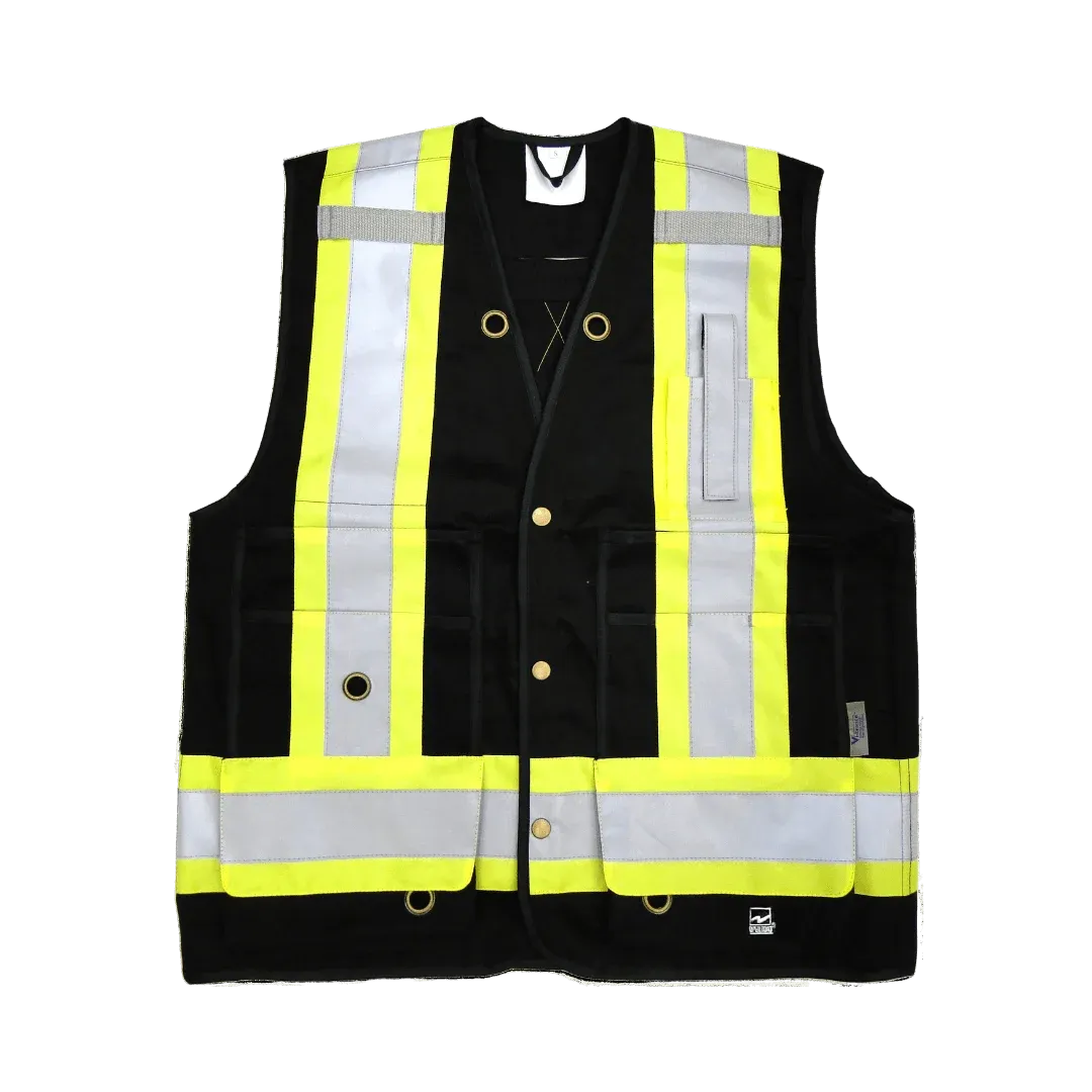 Open Road FR, Safety Vest Black, Class 1, 7 Outside Pockets
