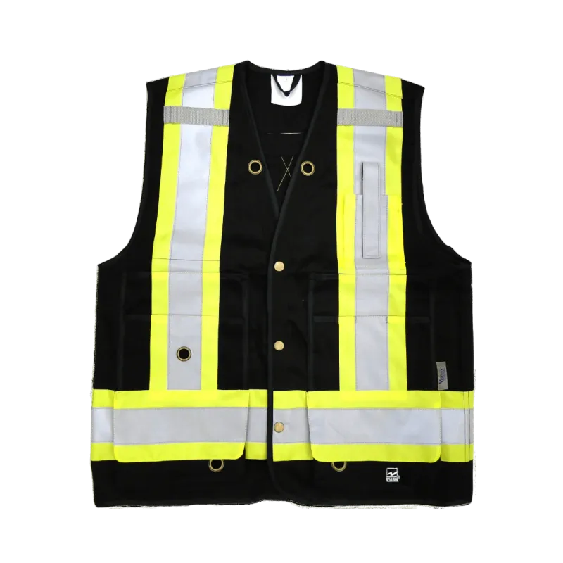 Open Road FR, Safety Vest Black, Class 1, 7 Outside Pockets
