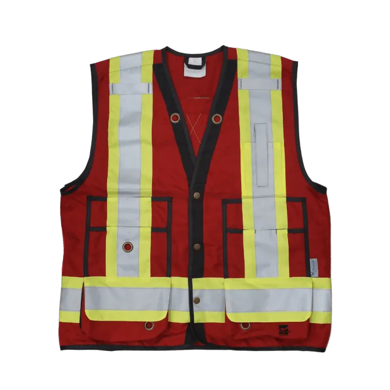 Viking Surveyor Safety Vest, D-Ring Access - RED, Type O, Class 1, NOT FR