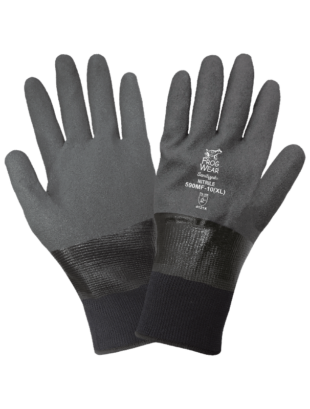 FrogWear® Fully-Coated Mach Finish Nitrile Waterproof Gloves, 13 Gauge, 11 in Length, Per Dozen