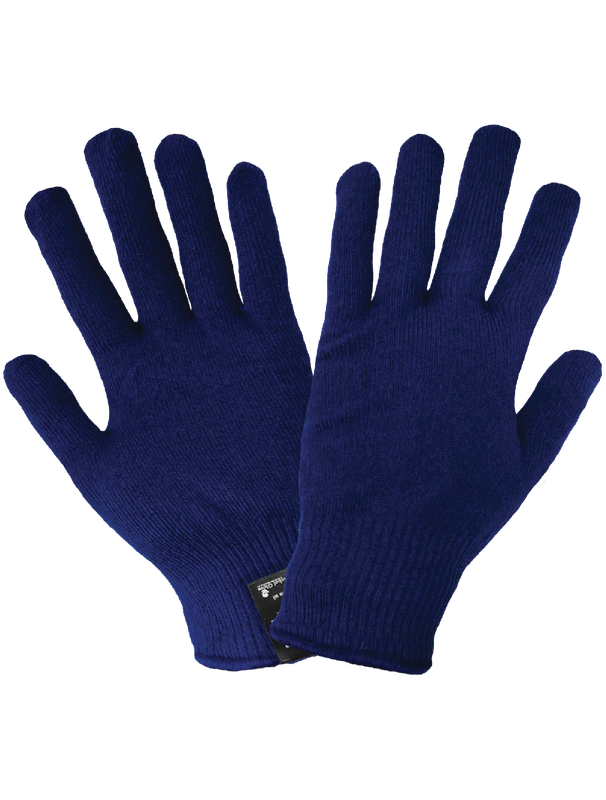 Navy Self-Wicking Hollow Core Thermal Gloves, Glove Liners, Per Doz.